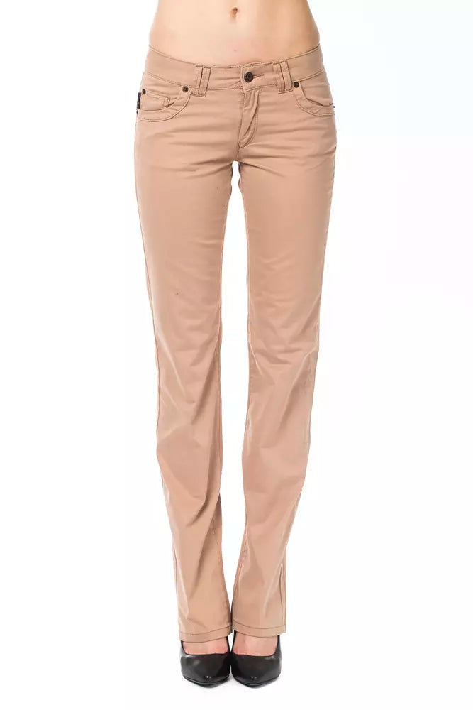 Pantalones de corte regular Ungaro Fever Chic Beige para mujer