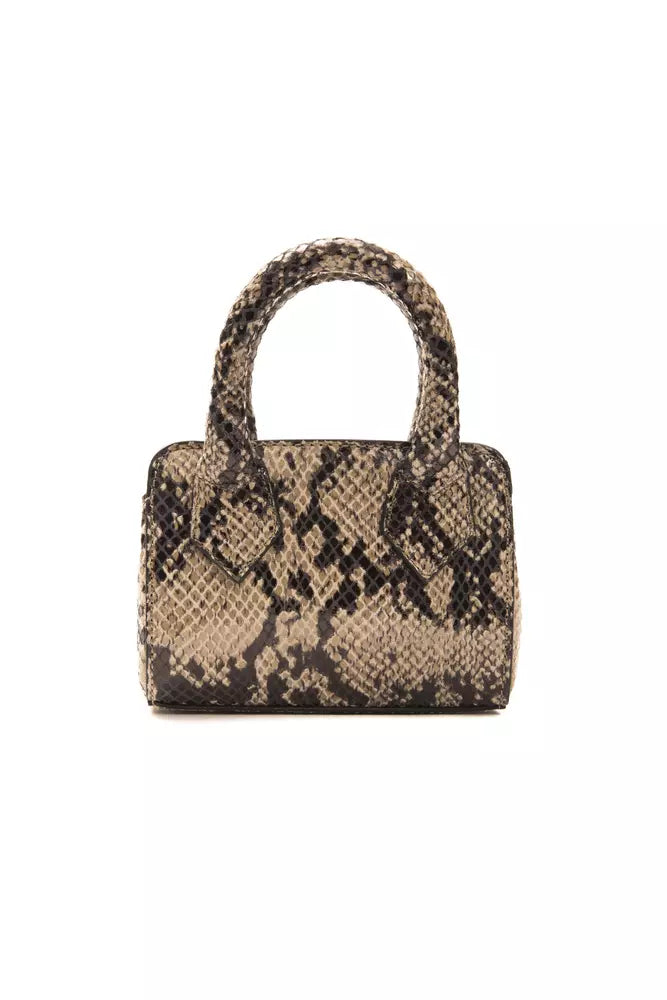 Mini sac fourre-tout en cuir imprimé python Donatella Chic de Pompei