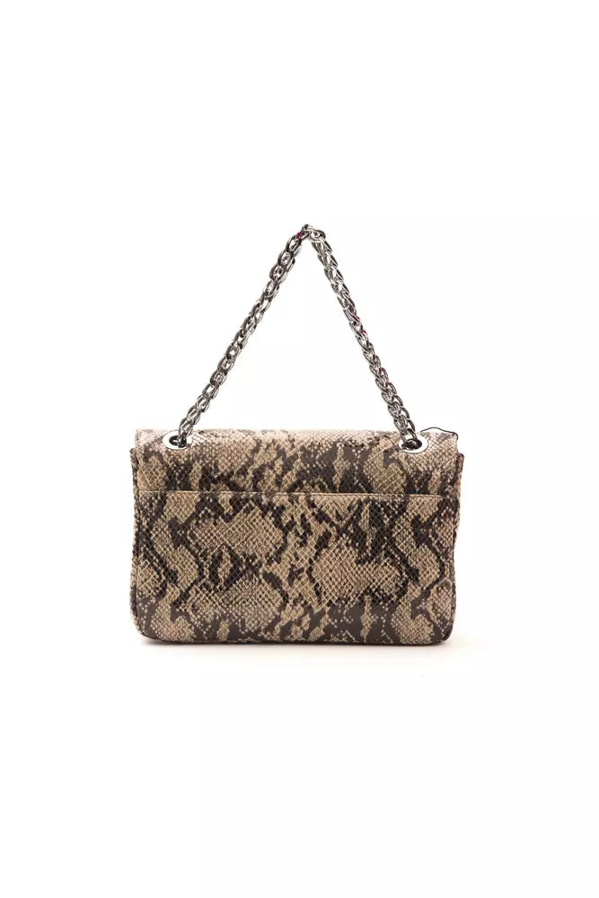 Sac à bandoulière élégant en cuir imprimé python Donatella de Pompei