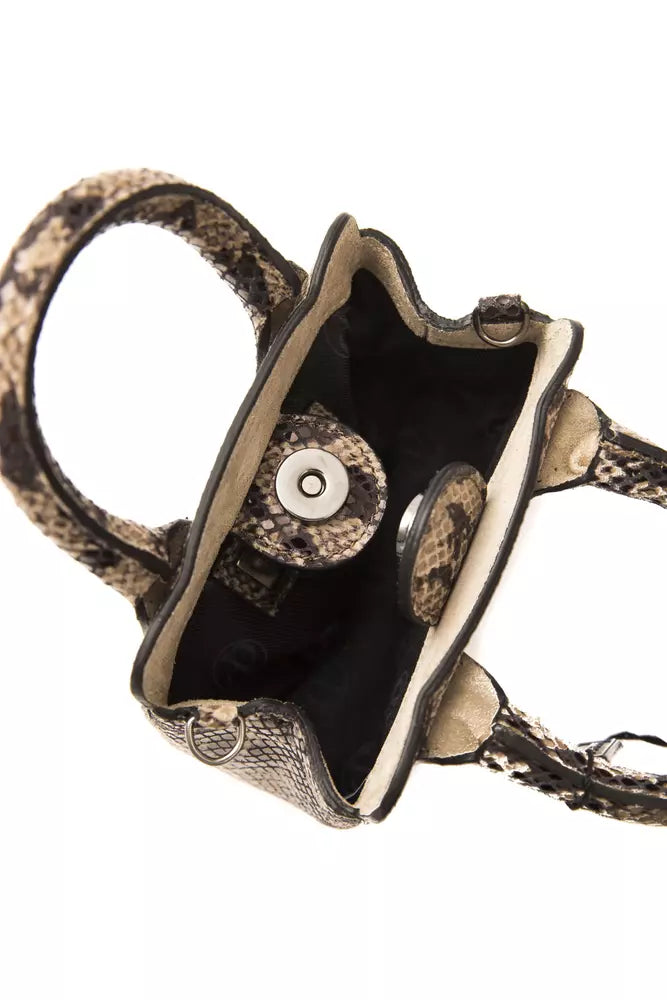 Minibolso elegante de piel con estampado de serpiente Donatella de Pompei