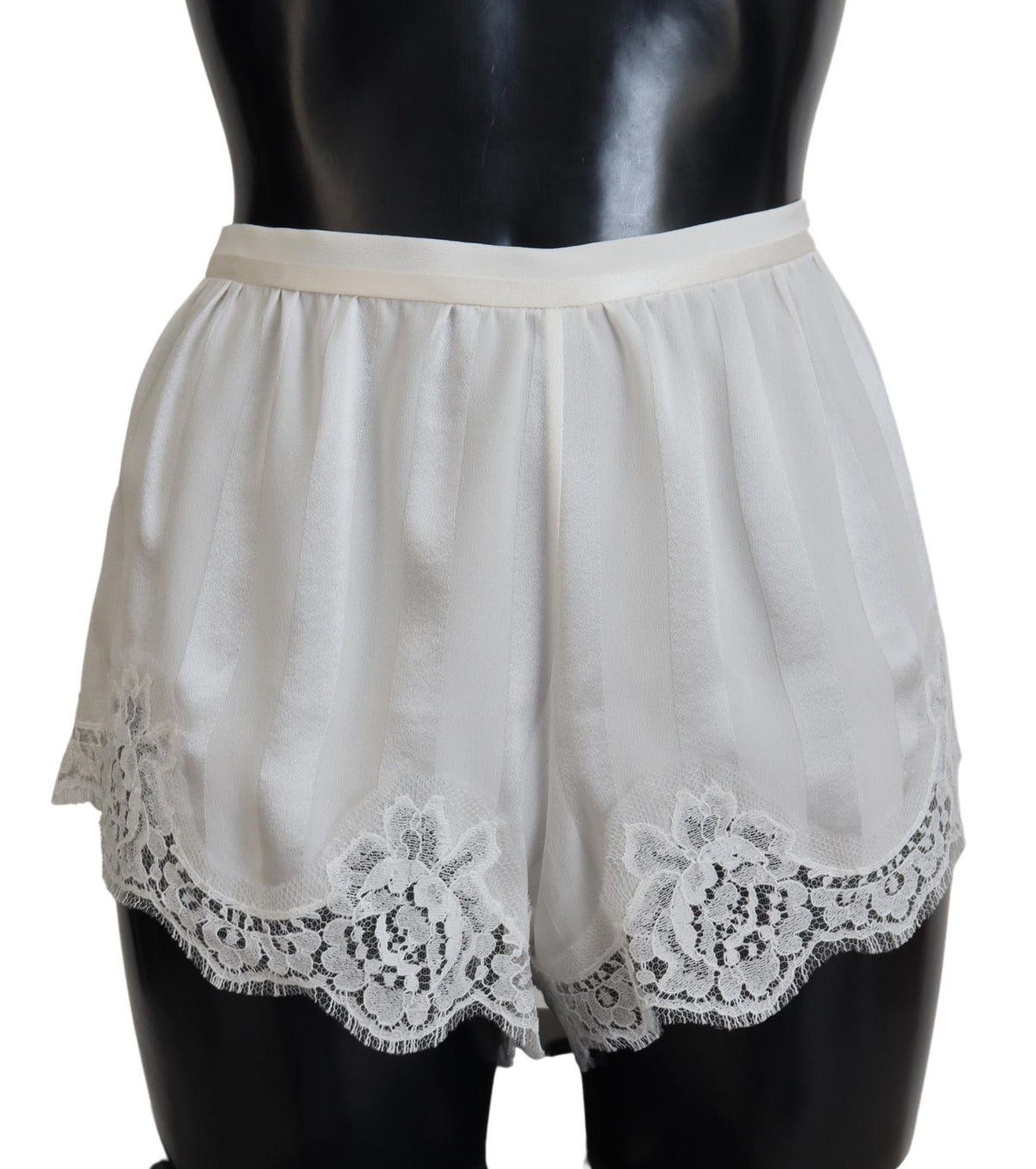 Short de lingerie élégant en dentelle blanche Dolce &amp; Gabbana