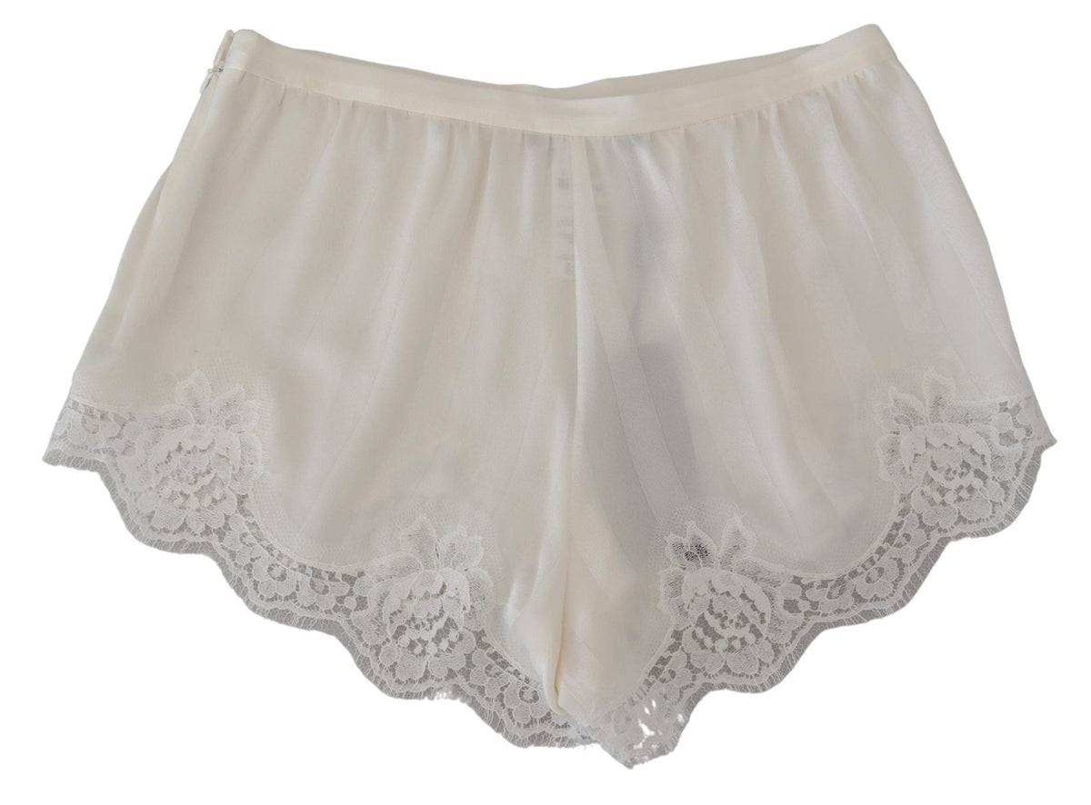 Short de lingerie élégant en dentelle blanche Dolce &amp; Gabbana