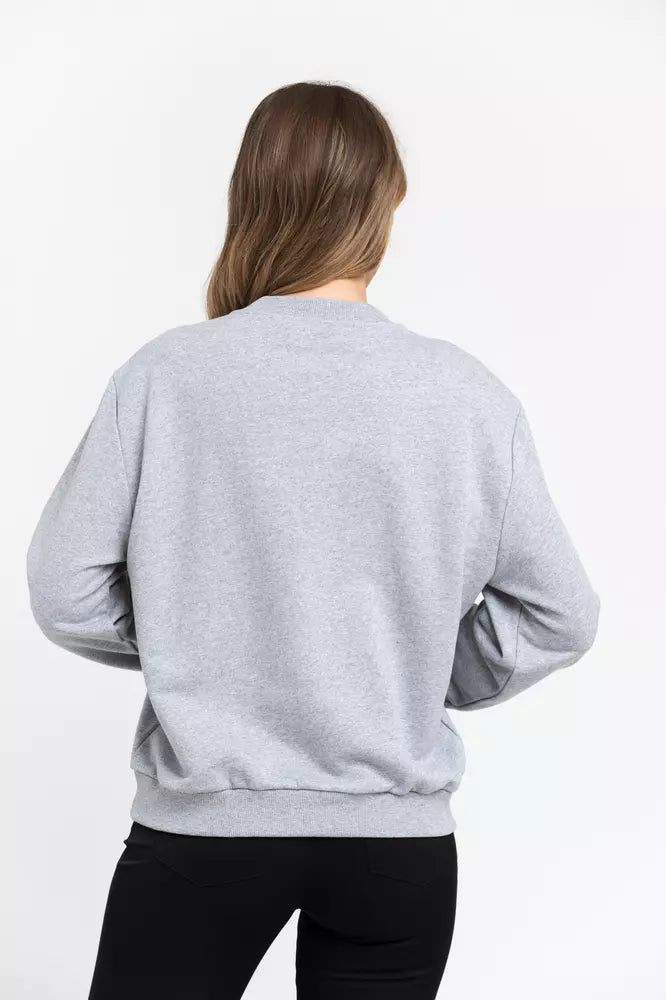 Sudadera Trussardi de mezcla de algodón con cuello redondo y gran tamaño