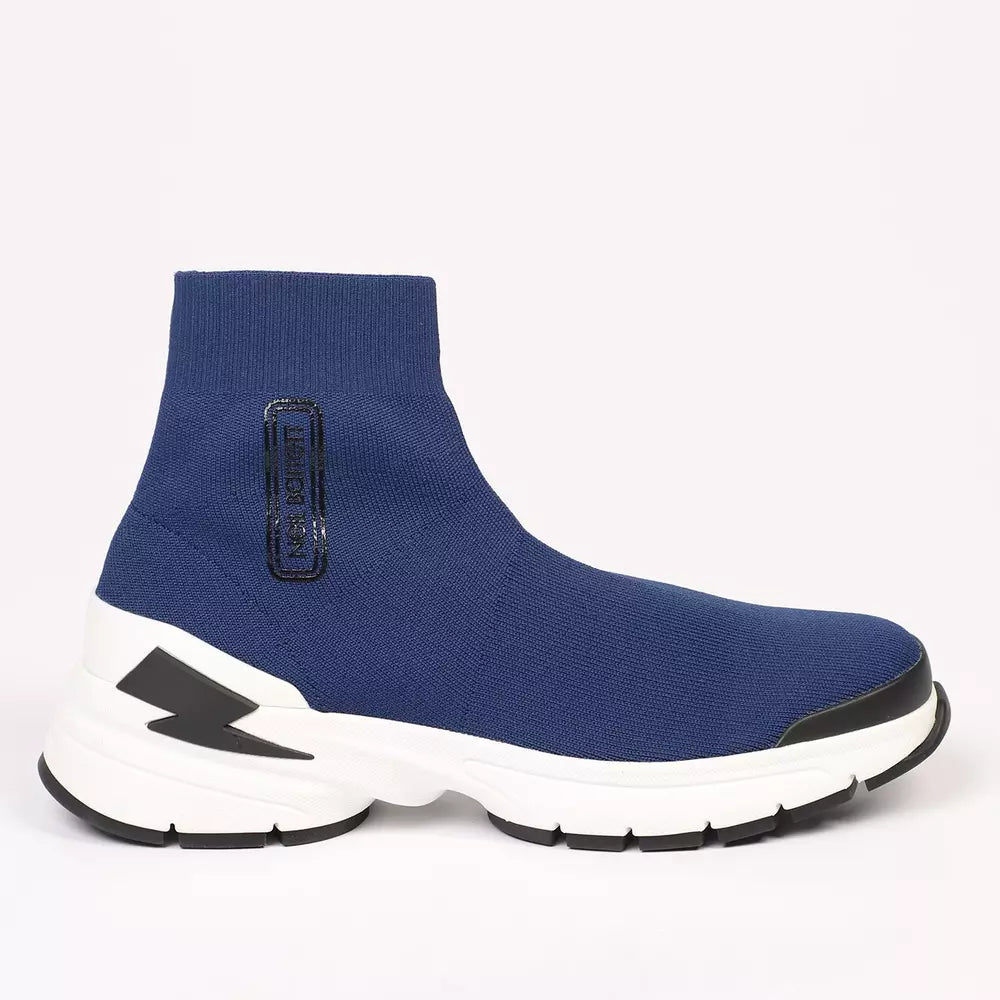 Baskets chaussettes Neil Barrett Electric Bolt en bleu