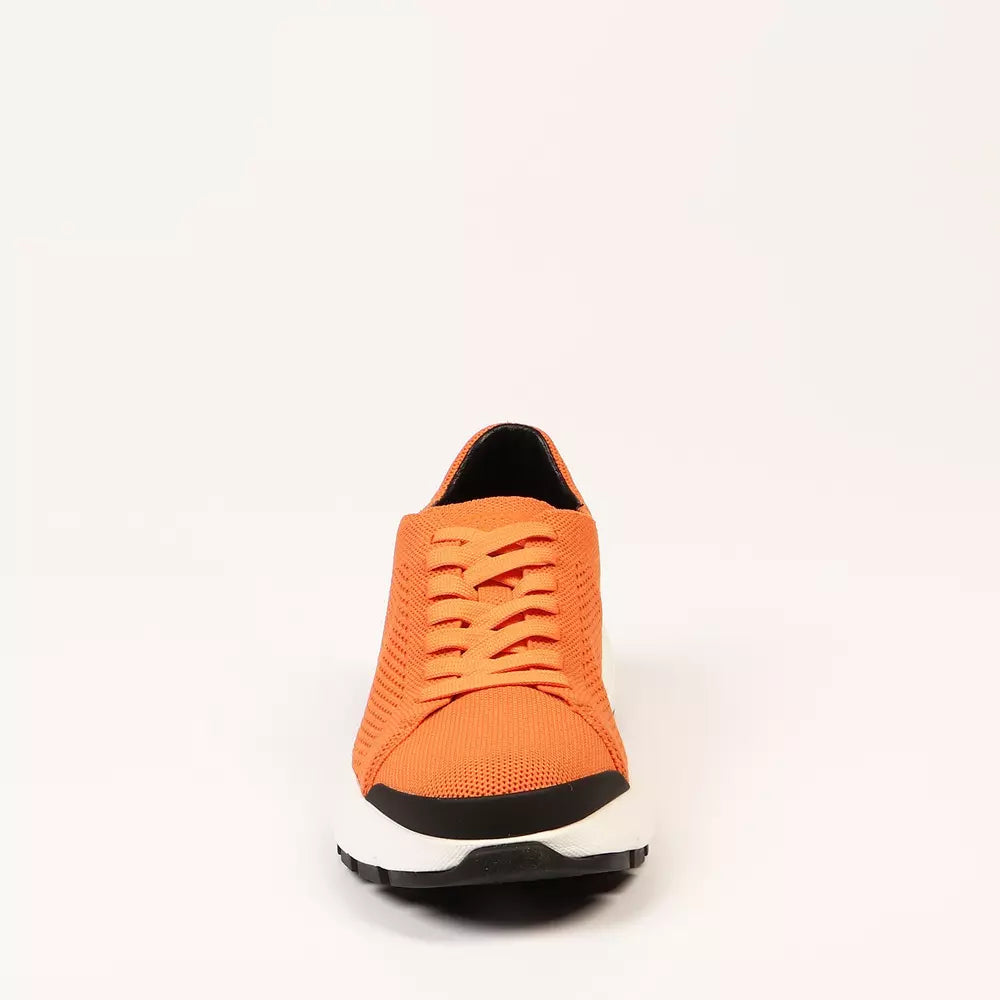 Zapatillas Neil Barrett Bolt en color naranja intenso con tejido textil