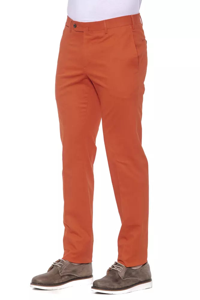 Pantalones elegantes de mezcla de algodón rojo PT Torino para hombre