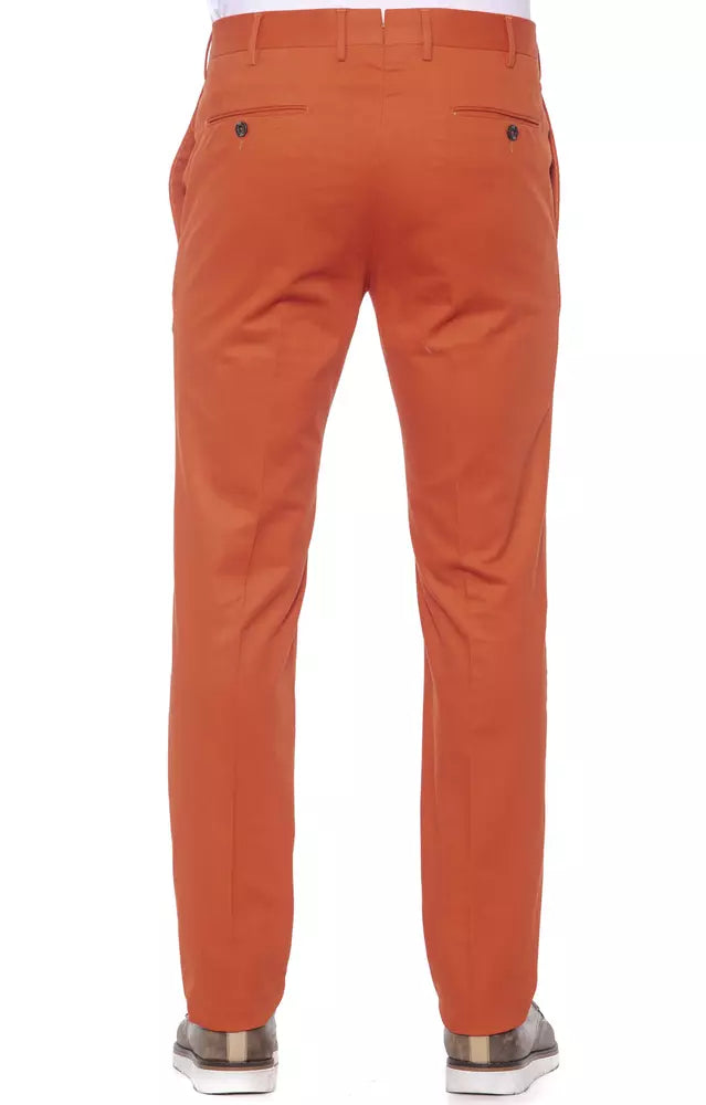 Pantalones elegantes de mezcla de algodón rojo PT Torino para hombre