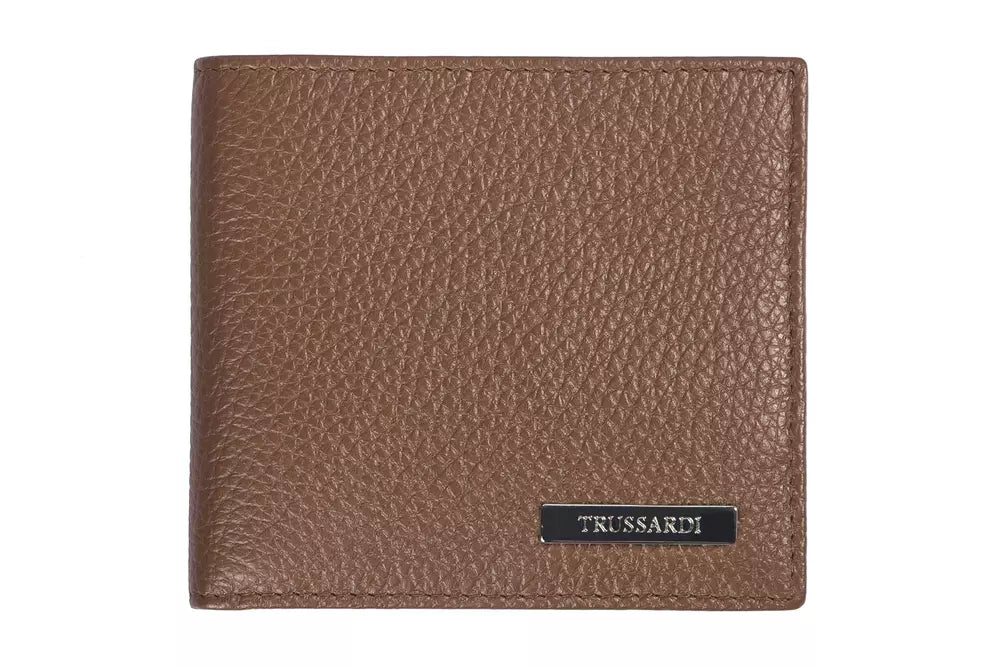 Cartera elegante de hombre en piel grabada de Trussardi