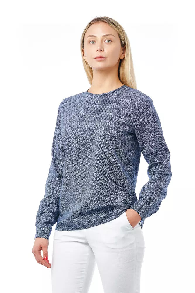 Bagutta Blue Cotton Women Shirt