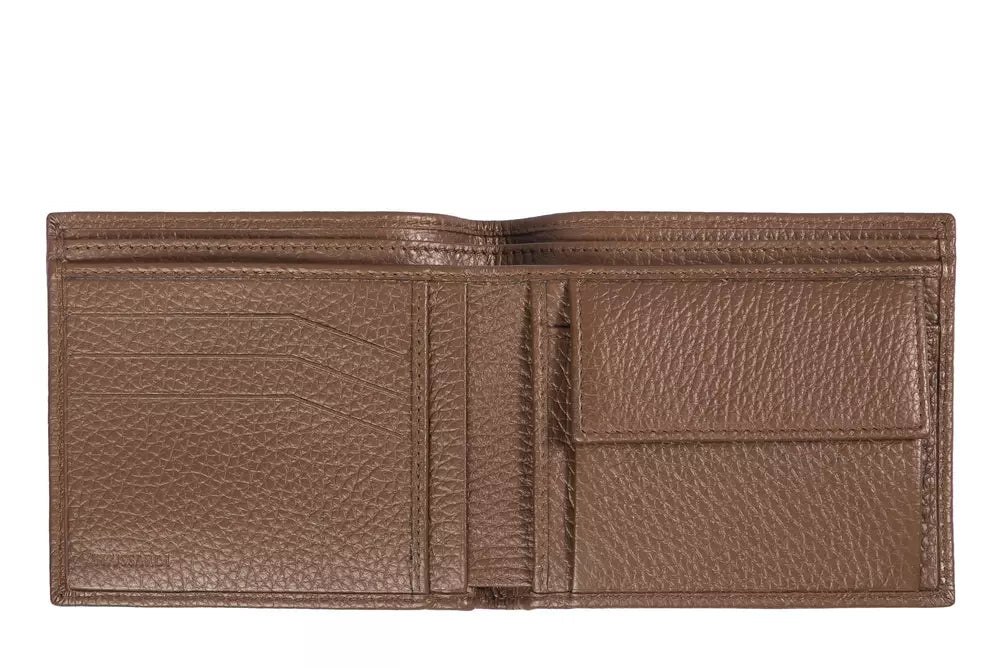 Cartera elegante de cuero abatanado para hombre de Trussardi