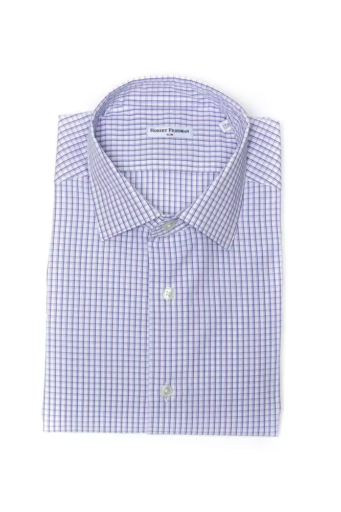 Camisa elegante de algodón burdeos de Robert Friedman