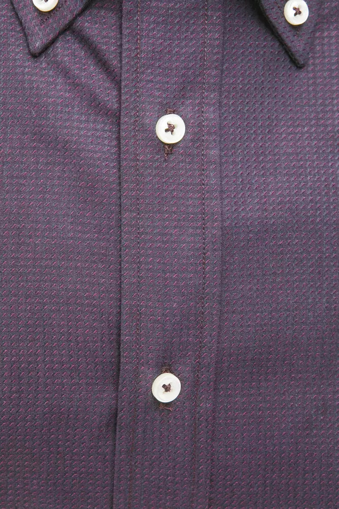 Chemise boutonnée en coton noir élégante de Robert Friedman