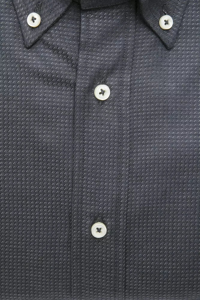 Camisa elegante de corte regular con botones en verde de Robert Friedman