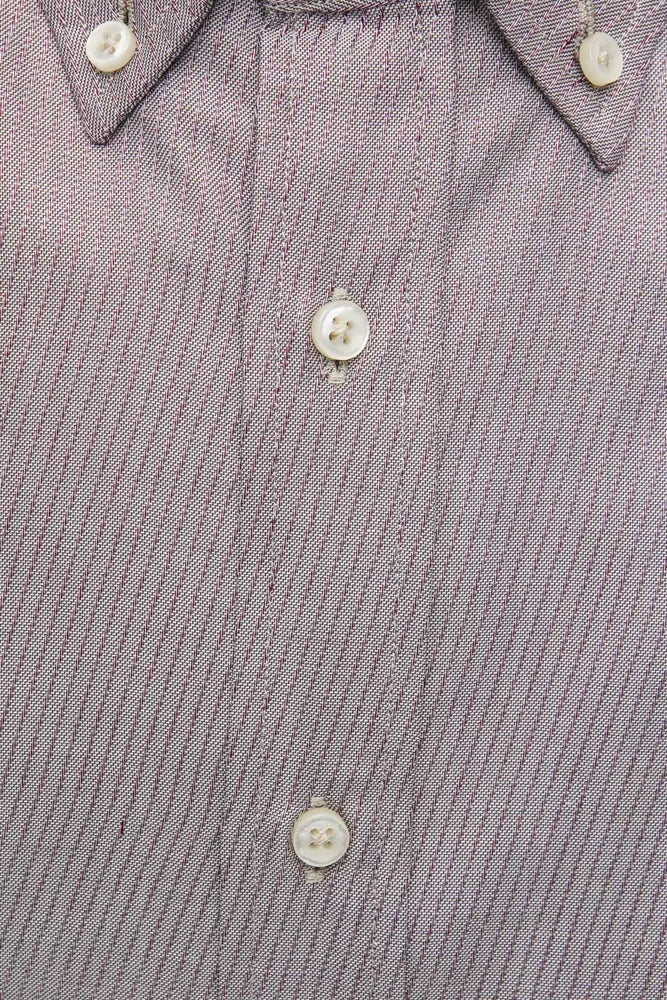 Camisa de algodón con botones en color beige de Robert Friedman para hombre