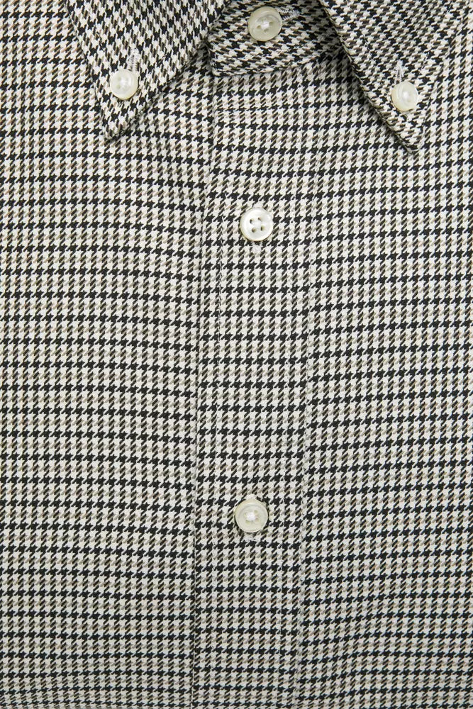 Chemise boutonnée en coton beige Robert Friedman