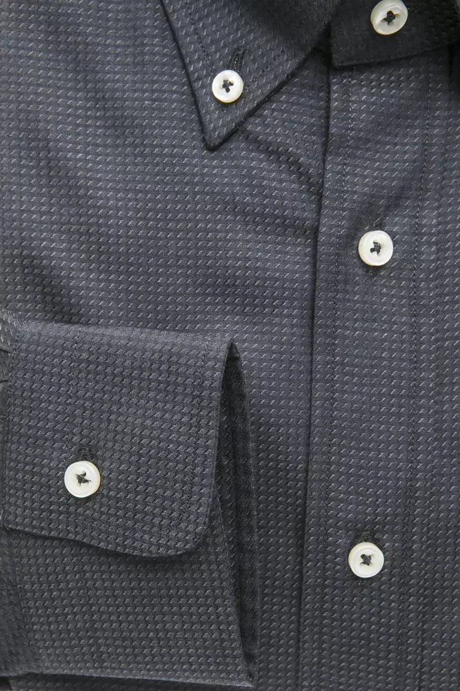 Camisa elegante de corte regular con botones en verde de Robert Friedman