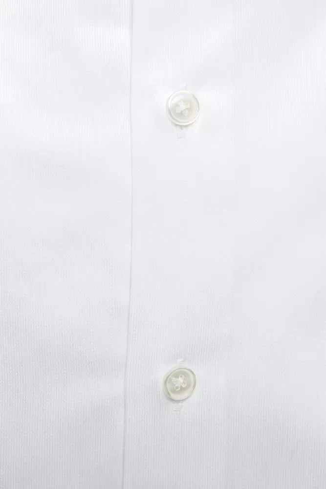 Chemise élégante à col slim en coton blanc de Robert Friedman