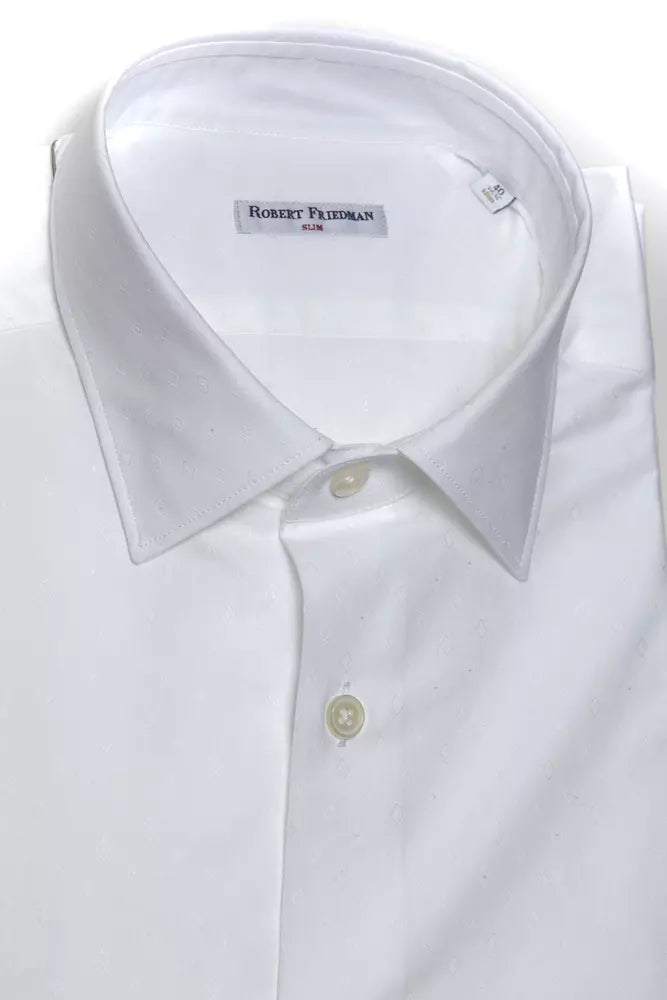 Chemise slim en coton blanc élégante pour homme de Robert Friedman