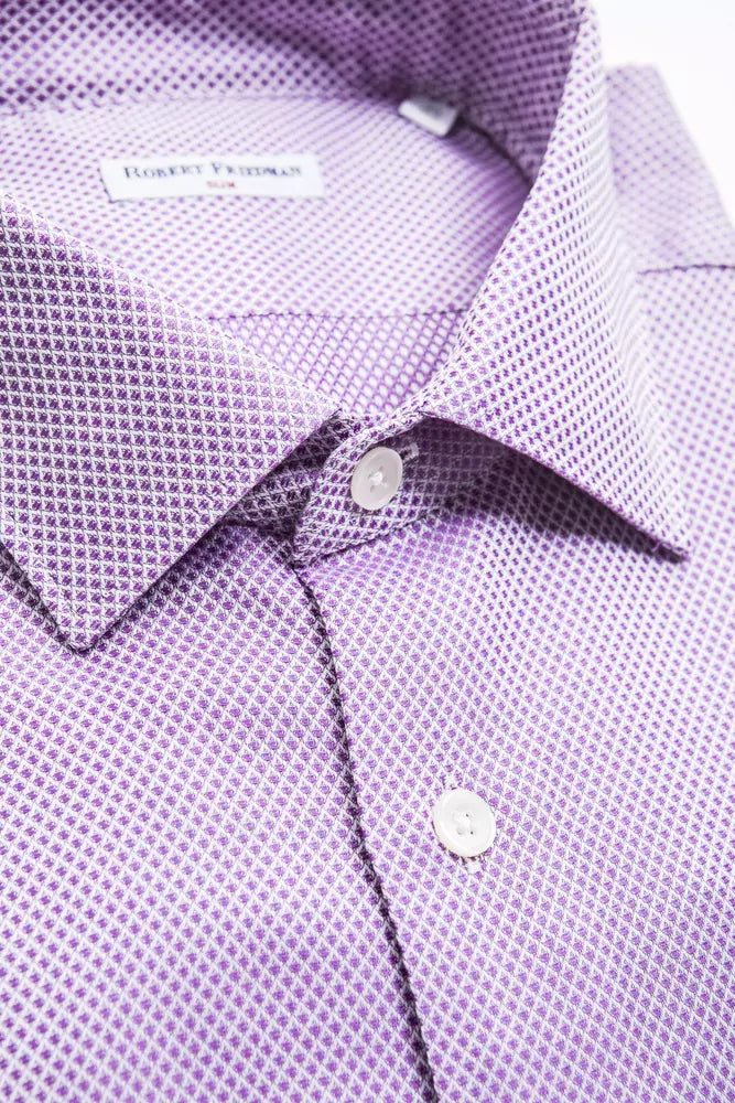 Camisa elegante de algodón con cuello entallado de Robert Friedman