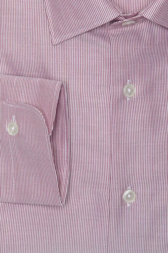 Camisa elegante de algodón con cuello entallado en color rosa de Robert Friedman