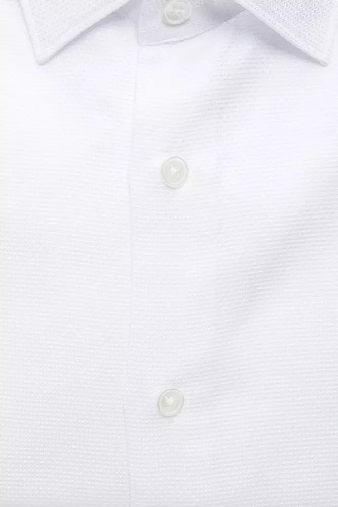 Chemise blanche élégante en coton coupe slim Robert Friedman