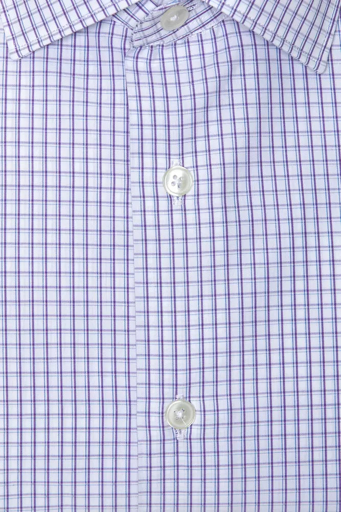 Camisa elegante de algodón burdeos de Robert Friedman