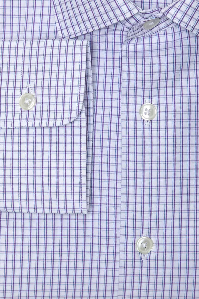 Camisa elegante de algodón burdeos de Robert Friedman