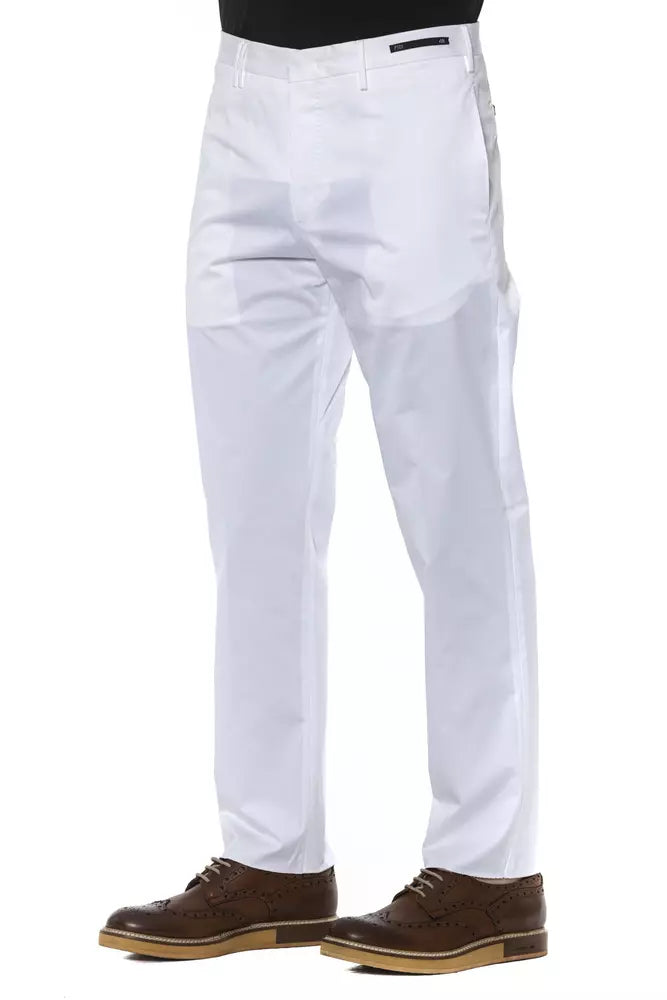 Pantalon chic en coton mélangé blanc PT Torino pour homme