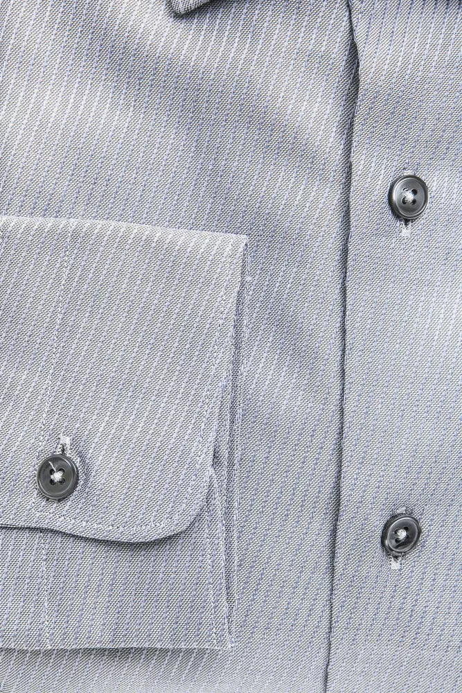 Camisa elegante de cuello estrecho en beige de Robert Friedman