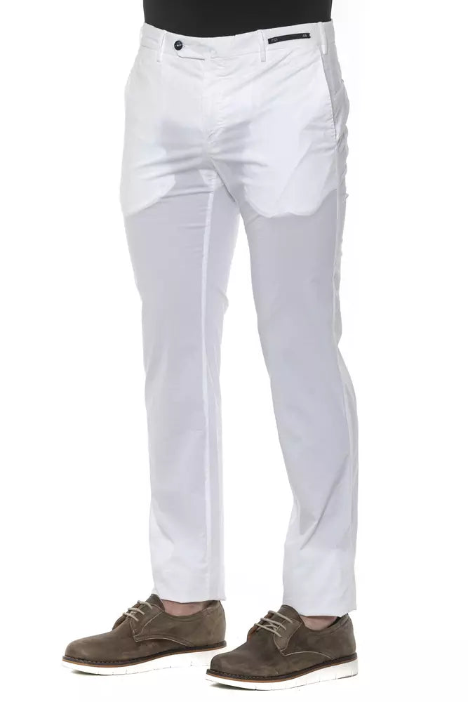 Pantalon pour homme PT Torino Chic White Super Slim