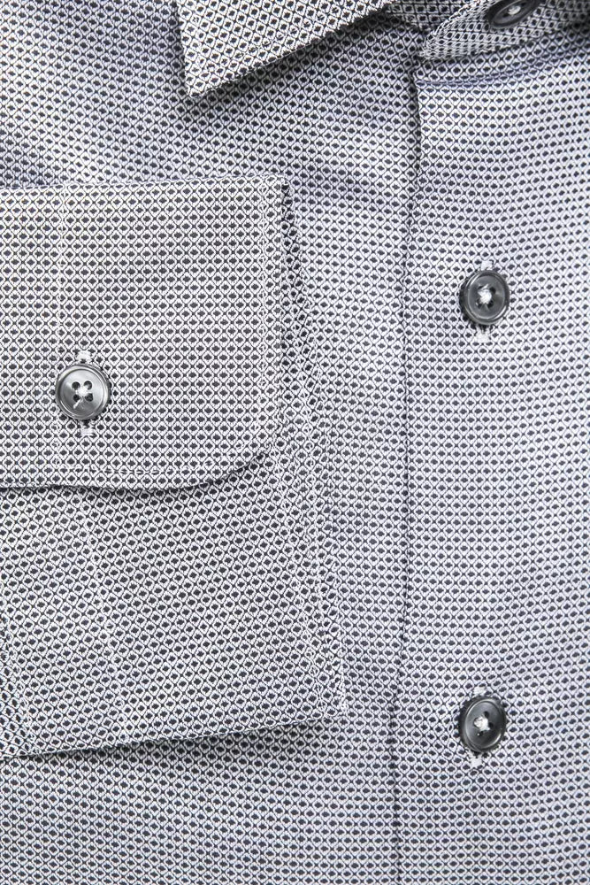 Camisa de hombre de cuello estrecho medio en color beige de Robert Friedman