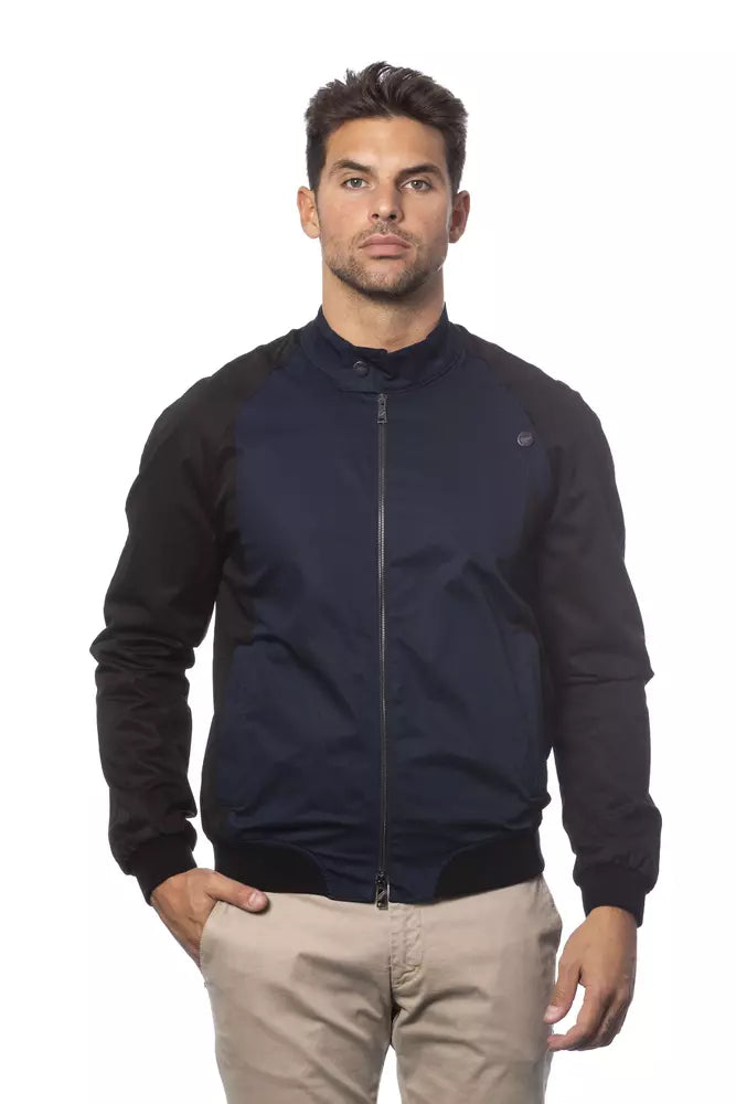 Chaqueta bomber azul elegante de Verri - Alta costura masculina