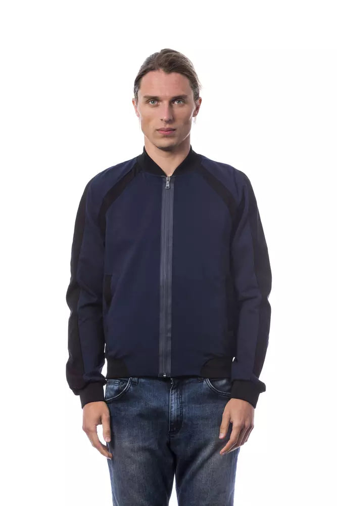 Chaqueta bomber azul elegante de Verri: corte entallado