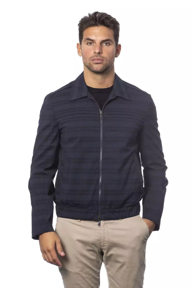 Chaqueta bomber elegante de lana azul de Verri