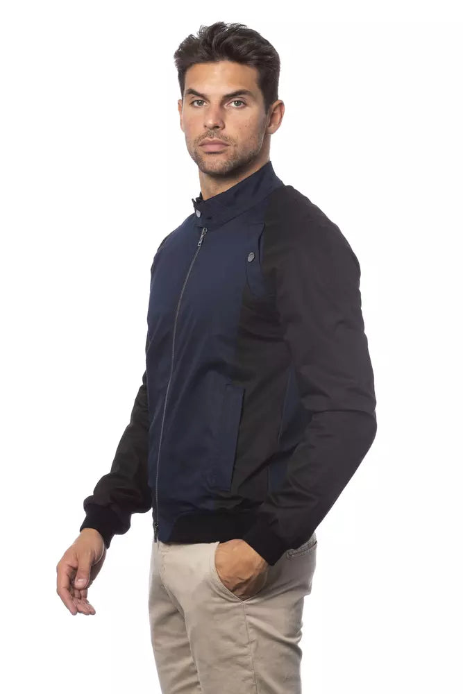 Chaqueta bomber azul elegante de Verri - Alta costura masculina