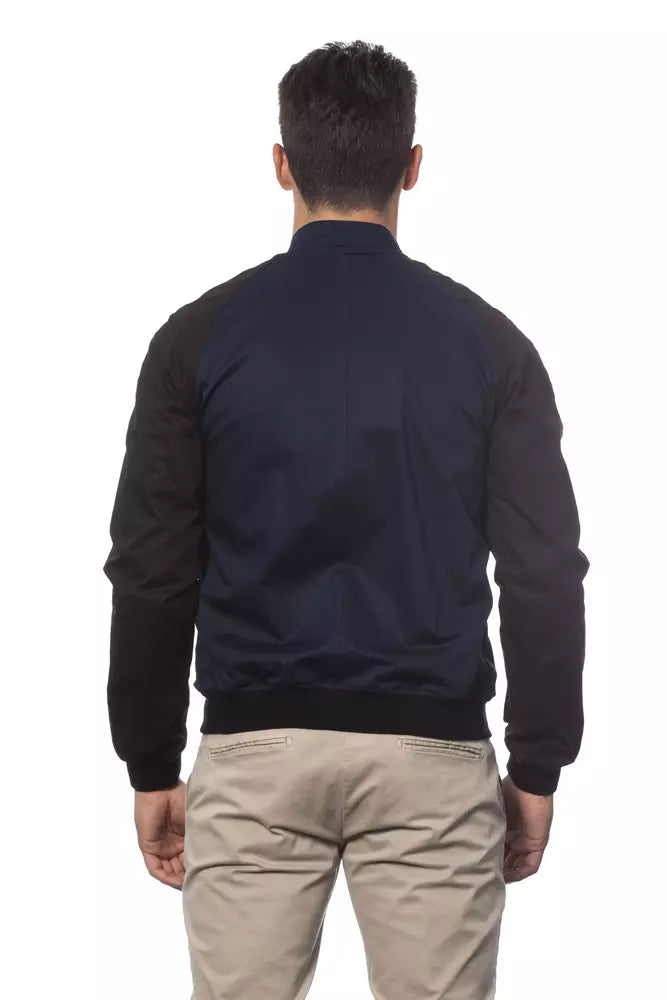 Chaqueta bomber azul elegante de Verri - Alta costura masculina