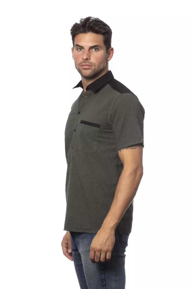 Chemise en coton mélangé coupe régulière Verri Army