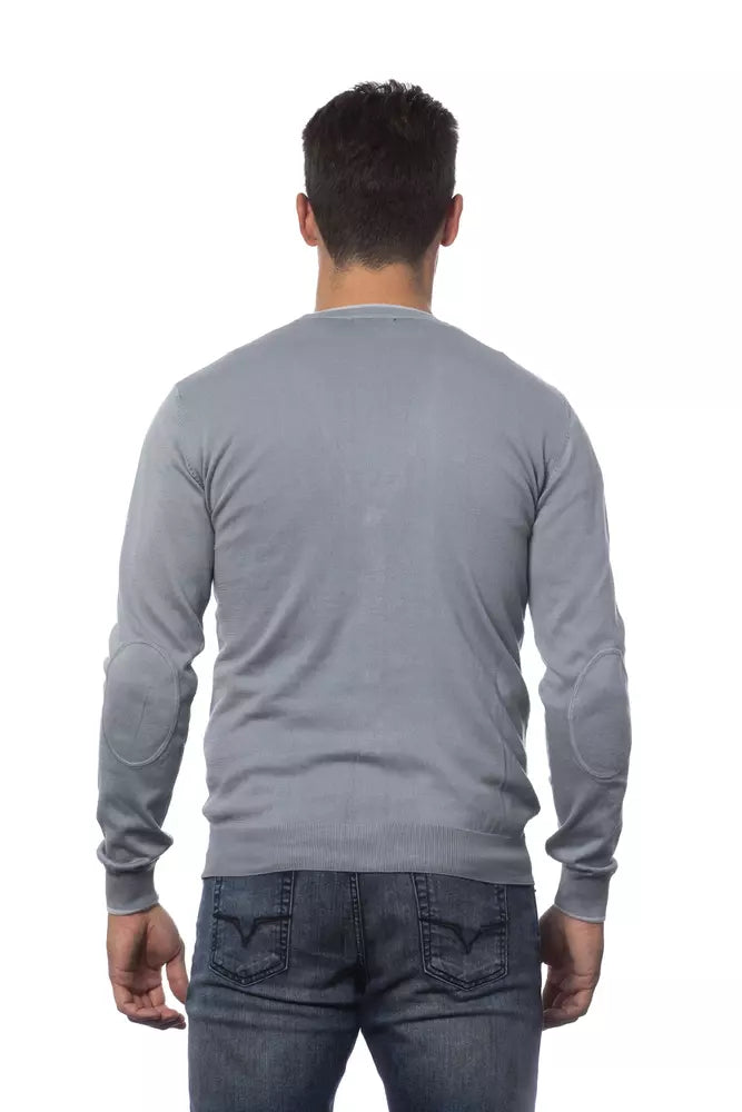 Cárdigan elegante de algodón gris Verri para hombre