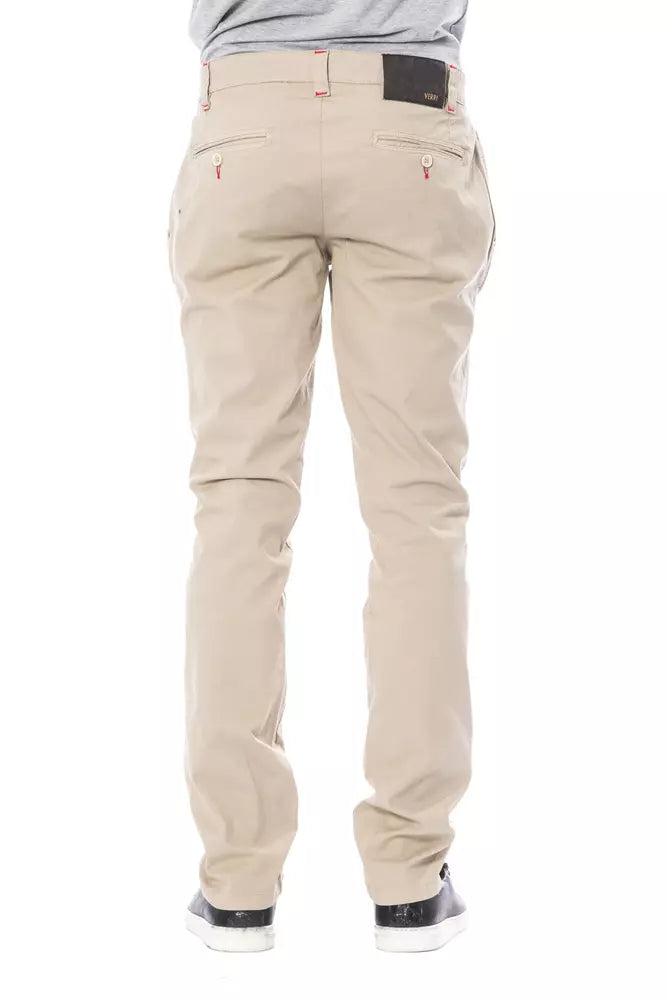 Pantalones chinos ajustados beige de Verri