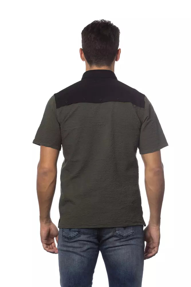 Chemise en coton mélangé coupe régulière Verri Army