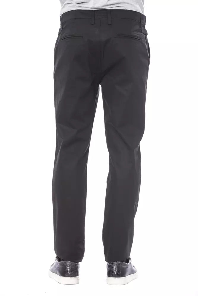 Pantalon en coton noir classique Verri