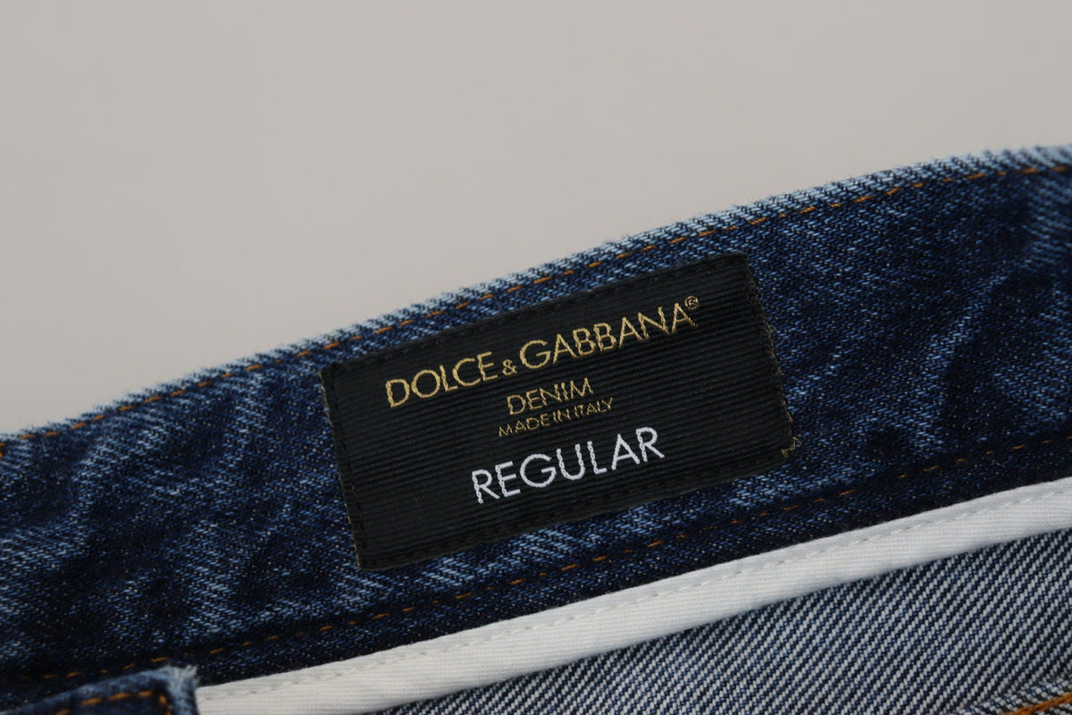 Pantalon en denim déchiré chic Dolce &amp; Gabbana pour l'homme moderne