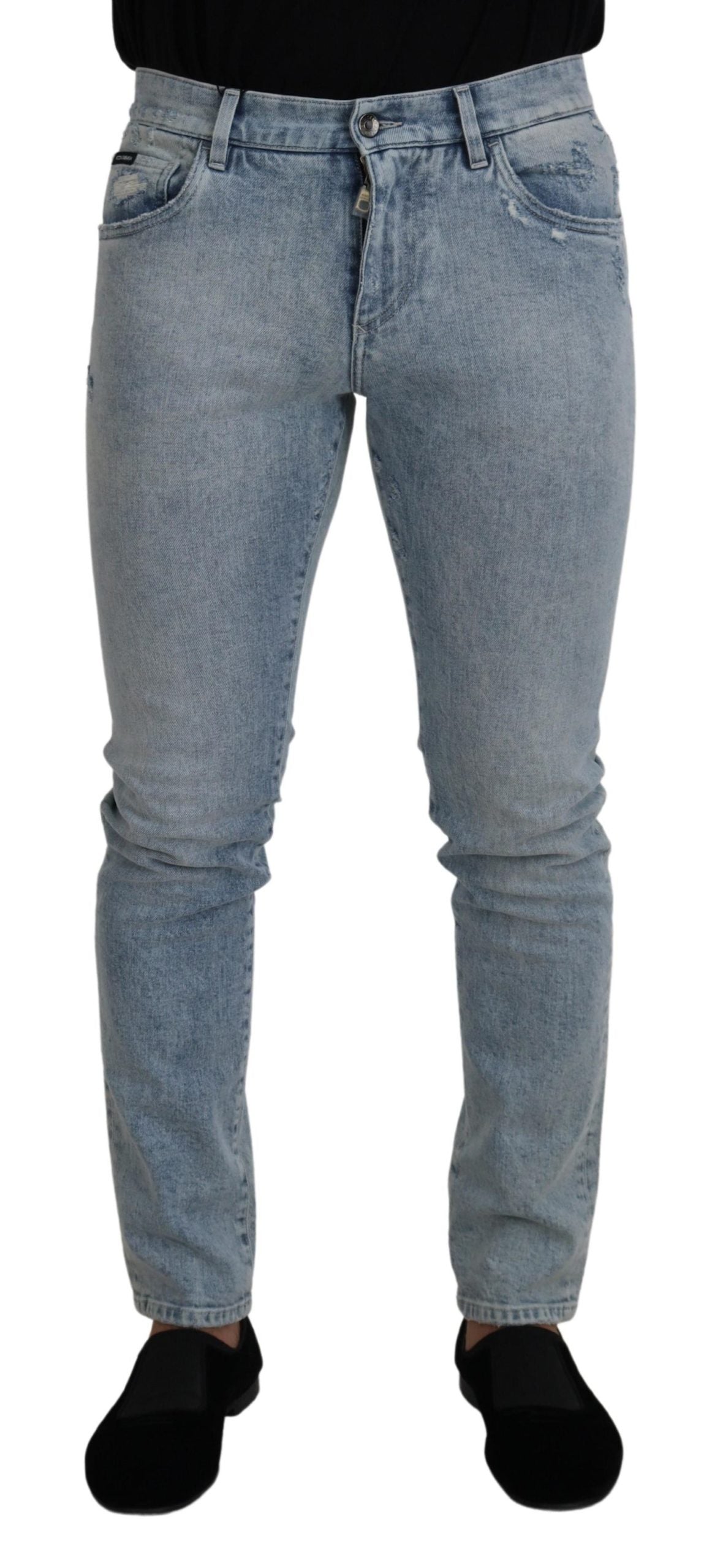 Pantalon en denim bleu clair classique Dolce &amp; Gabbana