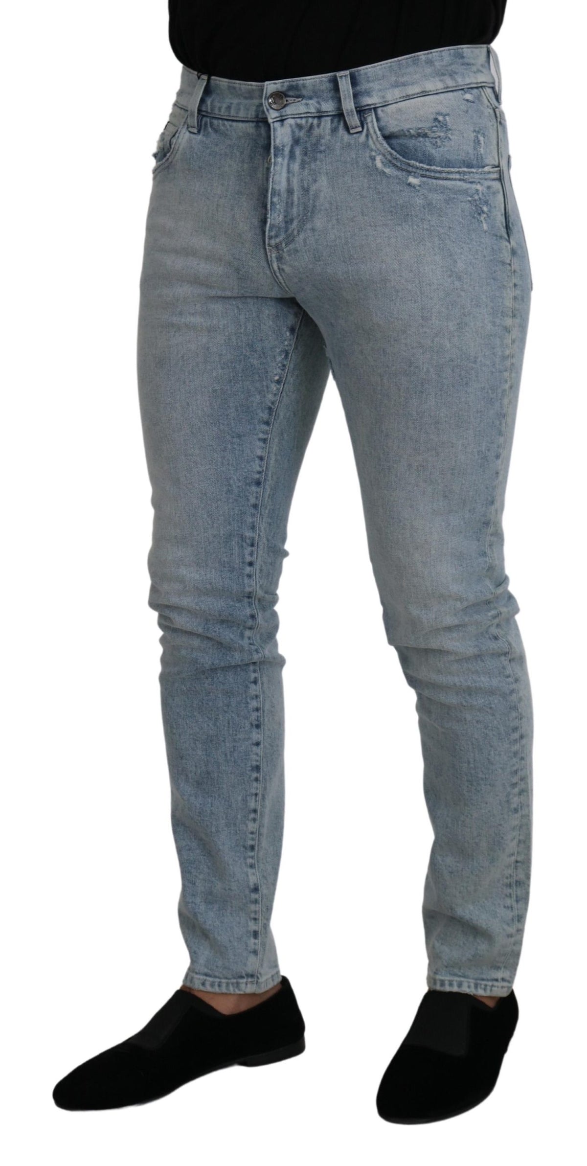 Pantalon en denim bleu clair classique Dolce &amp; Gabbana