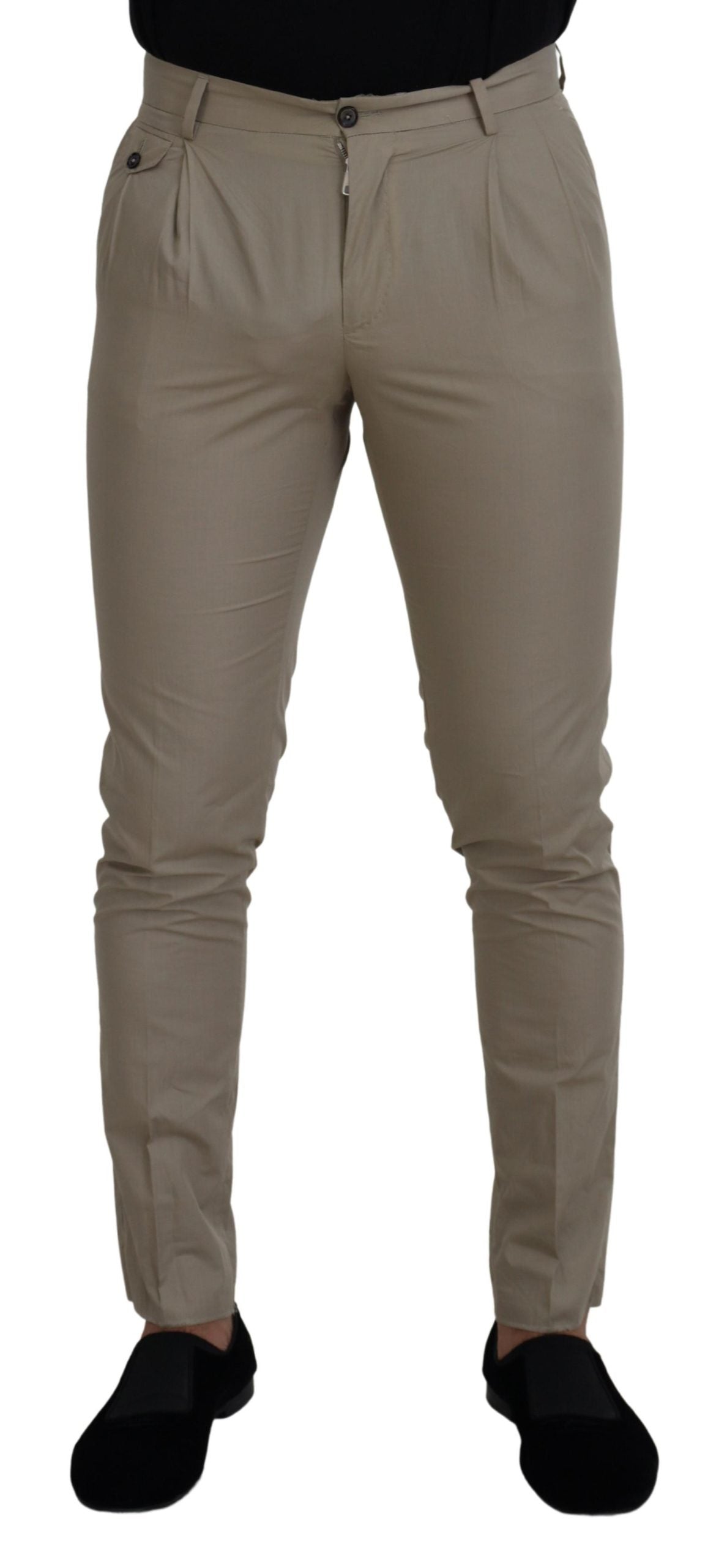 Dolce &amp; Gabbana Superbe pantalon en coton italien beige