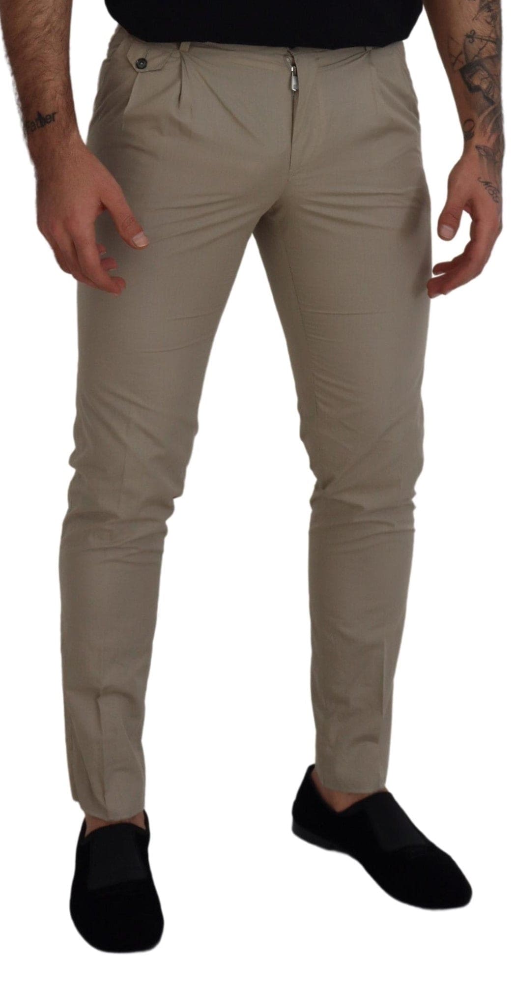 Dolce &amp; Gabbana Superbe pantalon en coton italien beige