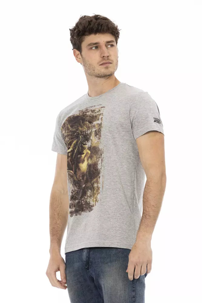 Camiseta de manga corta elegante gris Trussardi Action