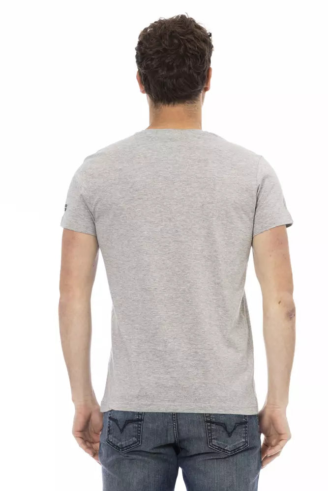 Camiseta de manga corta elegante gris Trussardi Action