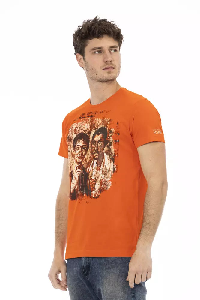 Camiseta de mezcla de algodón Trussardi Action Sunset Hue