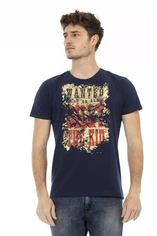 T-shirt à manches courtes imprimé bleu Trussardi Action Chic